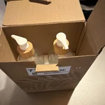 Maisonovo Modern Clear Glass Soap Dispensers 2-PACK White Pump Bamboo Collar. Fixed Price $29.99.