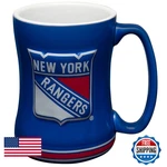York Rangers Coffee Mug - 14OZ Sculpted Relief By Boelter Brands 226764. Fixed Price $42.44.