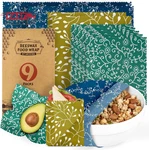 Akeeko Beeswax Food Wraps Assorted 9 Packs, Reusable, Plastic-free. Fixed Price $19.97.