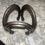 Horseshoes Wine Bottle Holder St Croix Forge. Fixed Price $30.00.