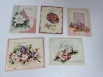 5 Vtg An Artistic Card Greeting Windmill Flowers Roses Unused Envelope. Fixed Price $29.99.