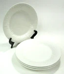 Gibson Four Seasons Basket Weave Set Of 4 White Grapes Dinner Plates 10.5". Fixed Price $26.59.