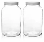 2 Pack - 1 Gallon Glass Mason Jar Wide Mouth With Airtight Metal Lid Safe For. Fixed Price $34.44.