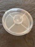 Creative Ware Clear Lazy Susan Style Spin On Ice Serving Tray 5 Compartment. Fixed Price $20.00.