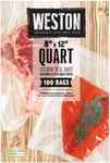 Weston Vacuum Sealer Food Bags 8 X 12 Quart Size 100 Count Transparent. Fixed Price $45.48.