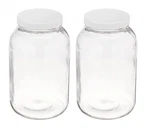 North Mountain Supply 1 Gallon Glass Jar Wide Mouth With White Plastic Lid - .... Fixed Price $31.28.