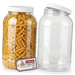 1 Gallon Large Plastic Jars With Lids () - Food Safe & Air Tight 2 Pack. Fixed Price $38.25.