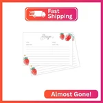 Heart & Strawberry Recipe Cards Set Of 50 Thick Double-sided. Fixed Price $12.82.