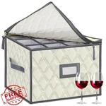 Veronly 12 Stemware Storage Cases Glassware Dividers Beige. Fixed Price $27.99.