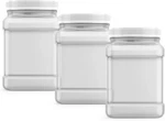 Mountain West 3-PACK Square Clear Jar With Pinch Handle, 48 Oz. Fixed Price $18.84.