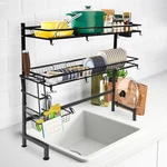 2 Tier Over Sink Dish Drying Rack Cutlery Drainer Kitchen Shelf Cup Organizer. Fixed Price $46.02.