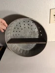 Primitives By Kathy Round Metal Wall Shelf 12" Diameter Euc. Fixed Price $19.99.