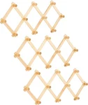 Set Of 3 Ram-pro Accordion Style Wood Expandable Wall Rack For Hat, Cap, Belt,. Fixed Price $23.79.