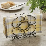 Albany Napkin Holder Wire Distressed Rust Brown Flower 6X6X2 Park. Fixed Price $19.51.
