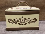 Pfaltzgraff Village Mini Bread Box Kitchen Keeper Storage 6.5"L 3.75"W. Fixed Price $39.95.