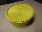 7-3/4" Yellow Tupperware Cannister With Lid. 1204-7 Canister. Fixed Price $9.59.