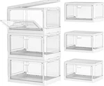 Clear Storage Bin With Lid 3 Pack Stackable & Sturdy Plastic Multifunctional. Fixed Price $44.07.