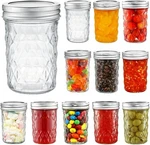 Yeboda 12 Pack Mason Jars 8 Oz Glass With Lids Bands Canning Clear. Fixed Price $28.46.