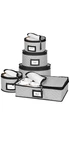 5-PIECE China Storage Containers W/ Dividers For Dinnerware, Glasses, Plates. Fixed Price $27.99.