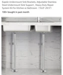 Undermount Sink Eapele Brackets Adjustable Stainless Steel. 16.8-29.5". Fixed Price $17.00.