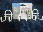 Spectrum White 6 Hook Utility Rack, Keys, Leashes, Id Badge, Necklace, Etc 8X2.5. Fixed Price $11.50.