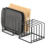 Vaekucean 2-PACK Kitchen Cabinet Cutting Board Organizer Rack, 5-COMPARTMENT. Fixed Price $72.11.