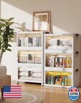 Olarhike 48QT Stackable Folding Storage Bins W/ Lids, Doors, Wheels. Fixed Price $271.98.