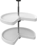 Rev-a-shelf 24'' Lazy Susan Kidney Polymer 2-SHELF, White, 3472-24-11-52. Fixed Price $56.99.