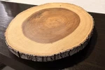 Lipper International Round Wood Serving Tray With Bark Edge And Feet. Fixed Price $15.99.