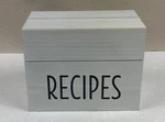 Outshine Wooden Recipe Box With Card & Dividers White Rustic. Fixed Price $24.99.