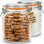 Kitchentoolz 64 Oz Mason Jars Wide Mouth With Airtight Lids Pack Of 2, Clear. Fixed Price $70.49.