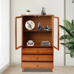2-DOOR Storage Cabinet Kitchen Pantry 3-DRAWER Freestanding Cupboard Shelf 43IN. Fixed Price $130.87.