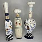 Baum Bros Chef Bottles Jolly Gourmet Vinegar Oil 90S Style. Fixed Price $33.90.