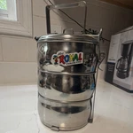 Royal Stainless Steel 3-TIER Round Lunch Box, Snap Lid, Easy To Clean, Silver. Fixed Price $37.00.