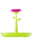 Vigar 7026 Flower Fruit Bowl Green Tray European Pink Frutero Centerpiece. Fixed Price $19.99.