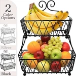Sorbus 2-TIER Fruit Basket Display Stand, Countertop Metal Storage For Bread/veg. Fixed Price $51.99.