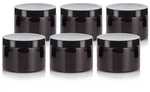 Juvitus (6 Pack) 12 Oz Amber Pet Plastic Jar With Black Smooth Lids Empty. Fixed Price $32.71.