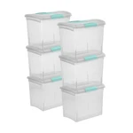 Sterilite Large Nesting Showoffs, Stackable Clear File Box With Lid, (6 Pack). Fixed Price $54.99.
