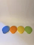 Vintage Tupperware Brand Cup Lids Lot Of 4 Replacement Good Condition Rare. Fixed Price $20.00.