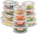 Joyjolt 24PC Borosilicate Glass Storage Containers With Lids 12 Airtight/freez. Fixed Price $76.40.
