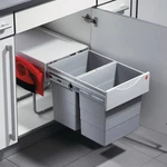 Hafele Double Waste Bin Tandem Pull-out Under-sink Trash & Recycling System (4. Fixed Price $332.91.