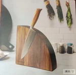 Messermeister Acacia Quarter Round Magnetic Knife Block MKB-10/AC Wood Holder. Fixed Price $159.99.