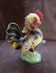 Pre Owned Unique Vintage Realistic Colorful Ceramic Rooster Figurine. Fixed Price $8.00.