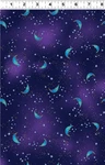 28" Long Bolt End Piece Laurel Burch Celestial Magic Dk Purple Quilt Fabric. Fixed Price $7.50.
