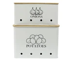 Potato Onion Kitchen Canisters,storage Bin For 2 Pack Set,pot.... Fixed Price $92.01.
