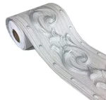 Redodeco Elegant Silver Grey Floral Molding Wallpaper Border Peel Stick Home .... Fixed Price $17.87.