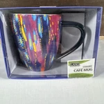 New The Box Lang Ceramic Cafe Mug Art Wrapped With Design Icon Inside. 17 Oz.. Fixed Price $19.99.
