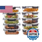 Wancilock 10 Pack 22 Oz Glass Meal Prep Containers, Food Storage. Fixed Price $56.03.
