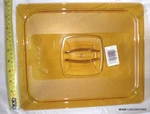 Lot Of 6 Rubbermaid FG228P2 Heat Food Pan Cover Peg Hole Lid Amber 1/2 Size. Fixed Price $79.20.