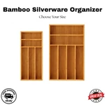 Bamboo Silverware Organizer Kitchen Drawer Cutlery Tray Choose Size. Fixed Price $29.99.